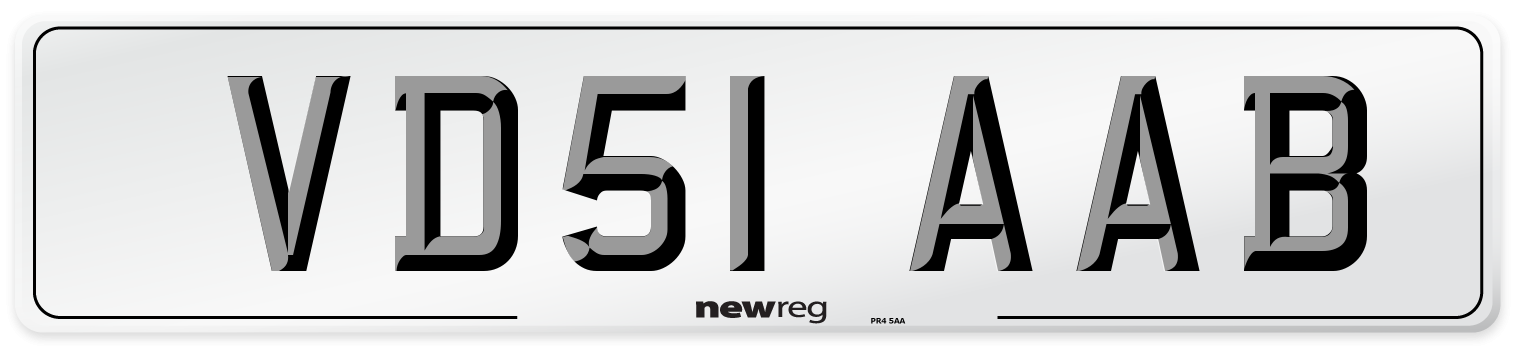 VD51 AAB Number Plate from New Reg